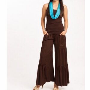 Baik Baik Honolulu Laura Tier Ruffle Wide Leg Pants XL